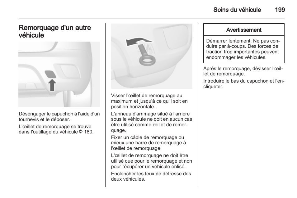 Remorquage D'un Autre Véhicule | OPEL Mokka Manuel D'utilisation | Page ...