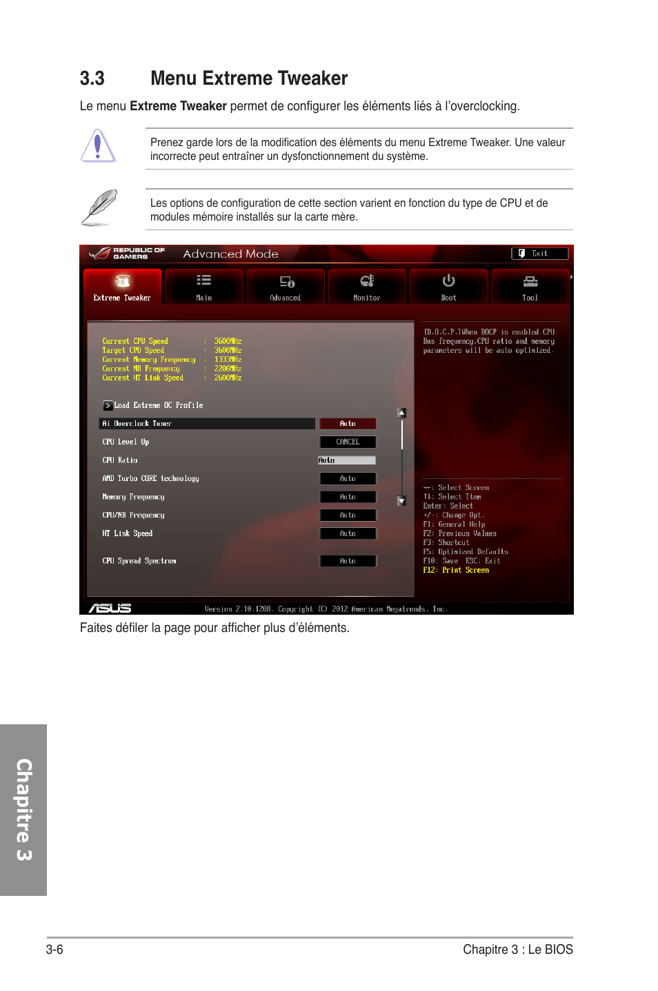 Chapit Re 3 3 3 Menu Extreme Tweaker Asus Crosshair V Formula Z Manuel D Utilisation Page 85 1