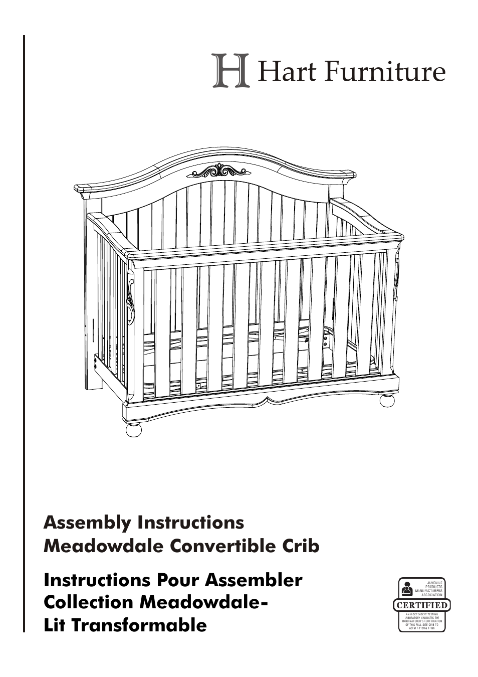 hart furniture meadowdale convertible crib