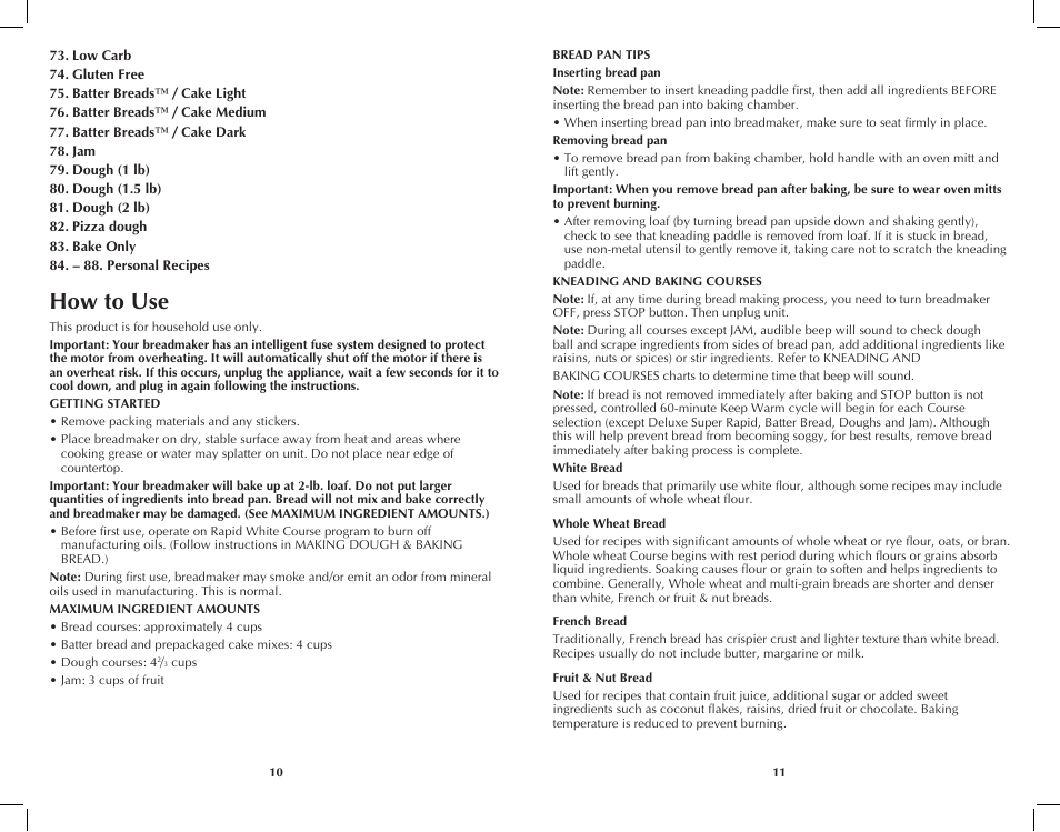 How to use Black Decker B2500C Manuel d utilisation Page 6 75