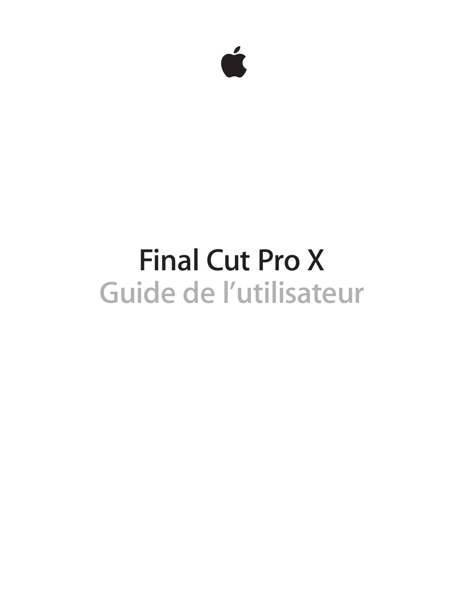 Apple Final Cut Pro X 10.0.9 Manuel d utilisation Pages 500