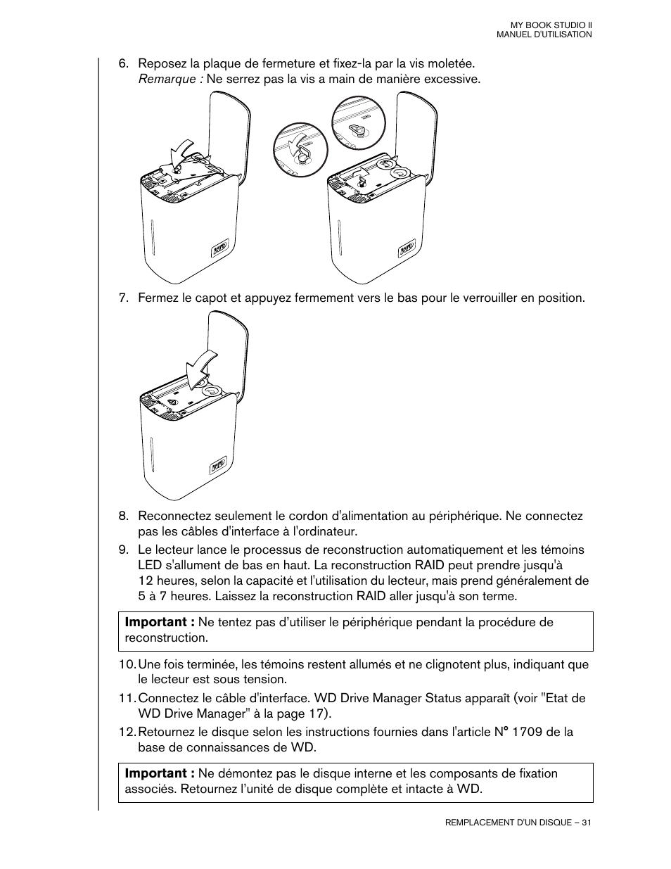 Western Digital My Book Studio Edition II User Manual Manuel d'utilisation  | Page 34 / 39