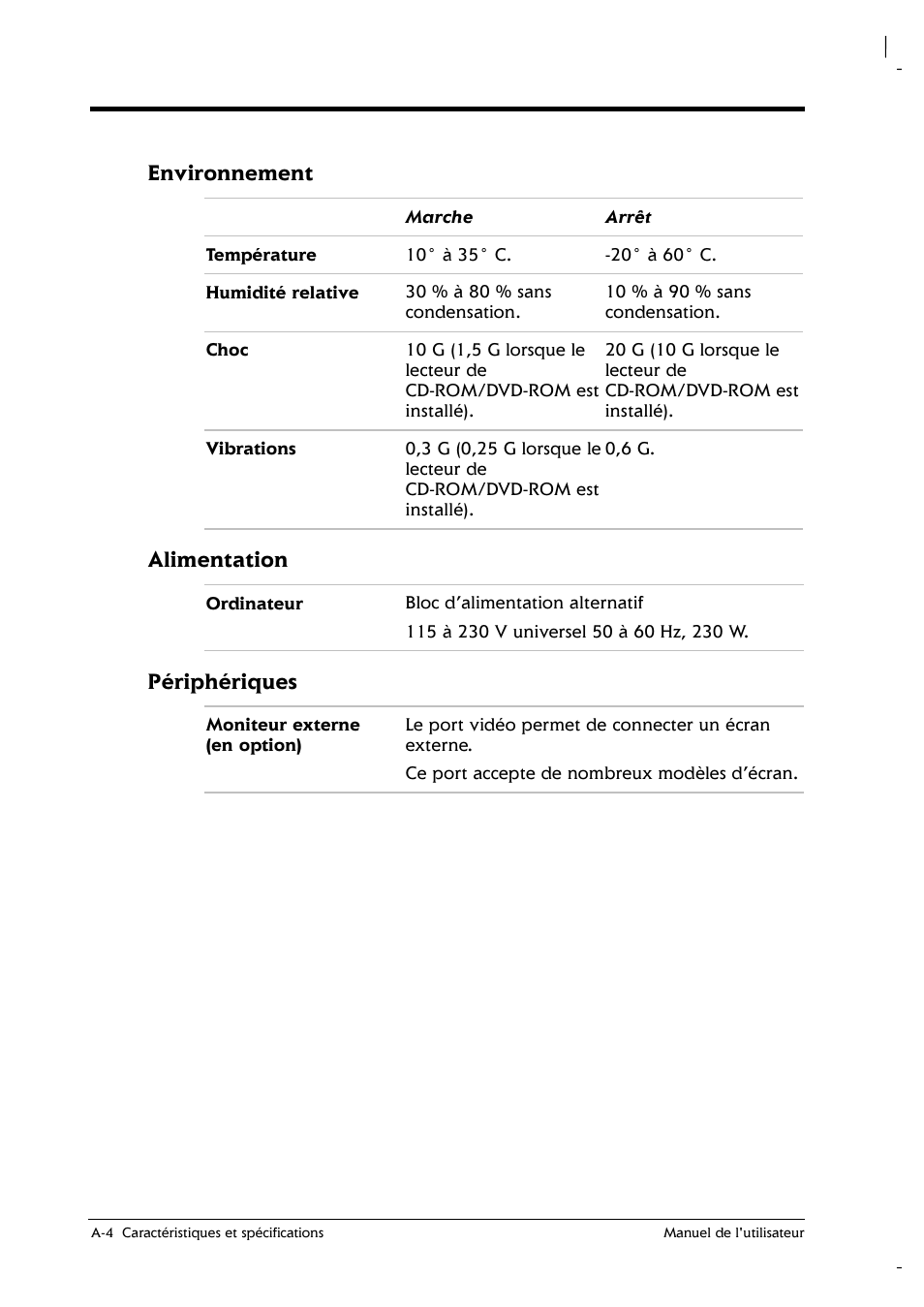 Environnement Marche Arret Toshiba V1100 Manuel D Utilisation Page 74 81