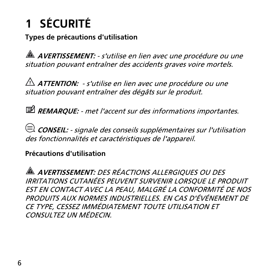 1 sécurité | SUUNTO AMBIT3 SPORT Manuel d'utilisation | Page 6 / 125